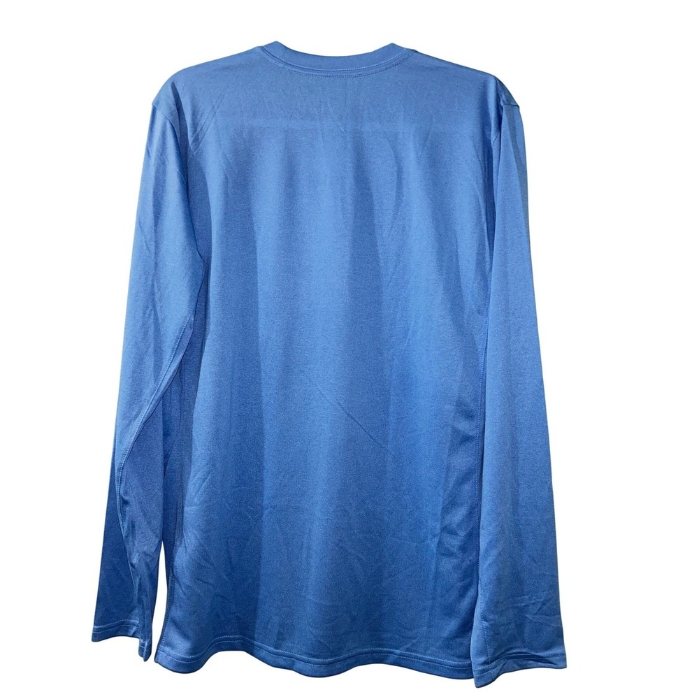 Nike Men's Dri-Fit T-Shirt Long Sleeve Valor Blue Medium - Picture 4 of 4